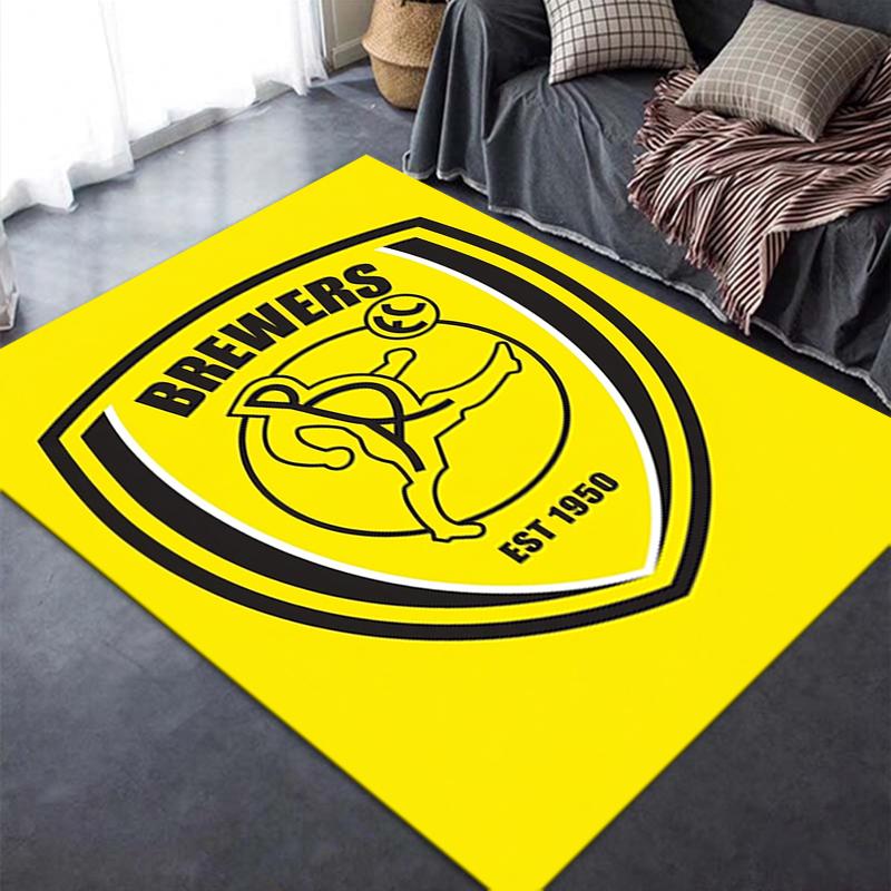 Burton Albion FC Teppich für Wohnzimmer Schlafzimmer Zuhause Sofadekoration Kinderspiel Rutschfeste Bodenmatte