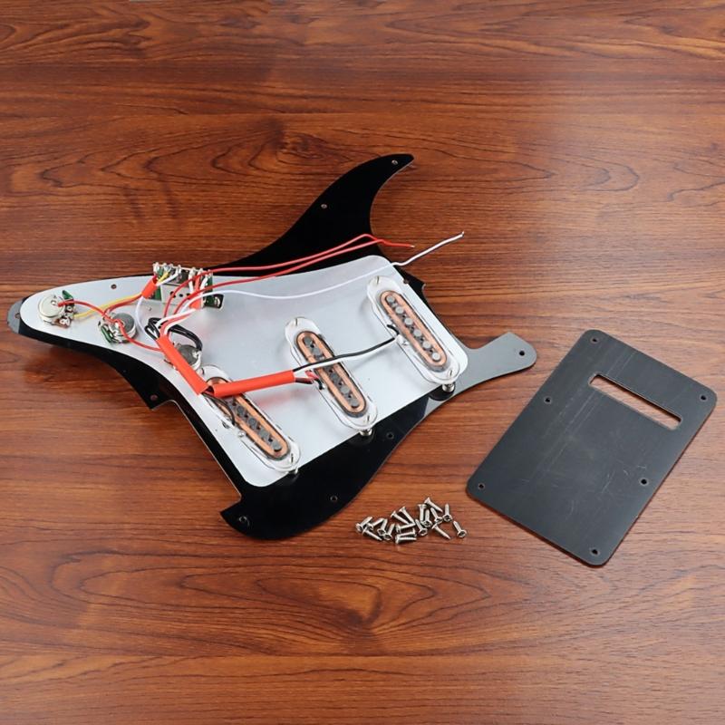 Prewired Pickups Set Loaded Pickguard Pickups Guitar Alnico 5 Pickups SSS Single Coil Pickups Cover Set Loaded Humbucker