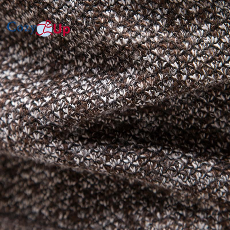 Cozy Up Men's Autumn and Winter Solid Thickened and Padded High-Collar Sweater