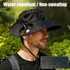 Adjustable Wide Brim Sun Caps Built-in Fan Bucket Cap with Fans Cooling Fisherman Hat  Hiking