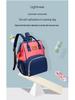 2025 Korean Style Mommy Backpack: Multifunctional Fashion Canvas Color Block Bag with Baby Bottle Holder