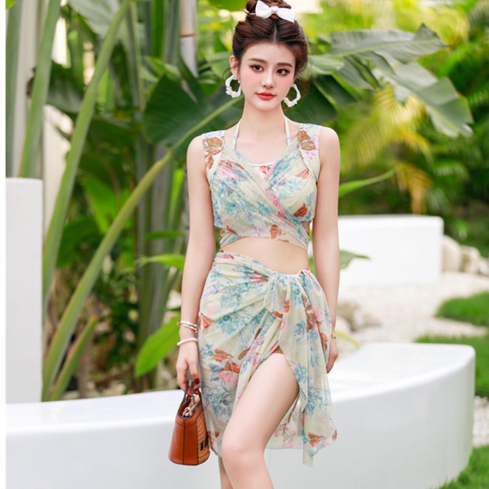 Holiday Seaside Hot Spring Swimsuit Split Bikini Three-piece European and American Swimwear