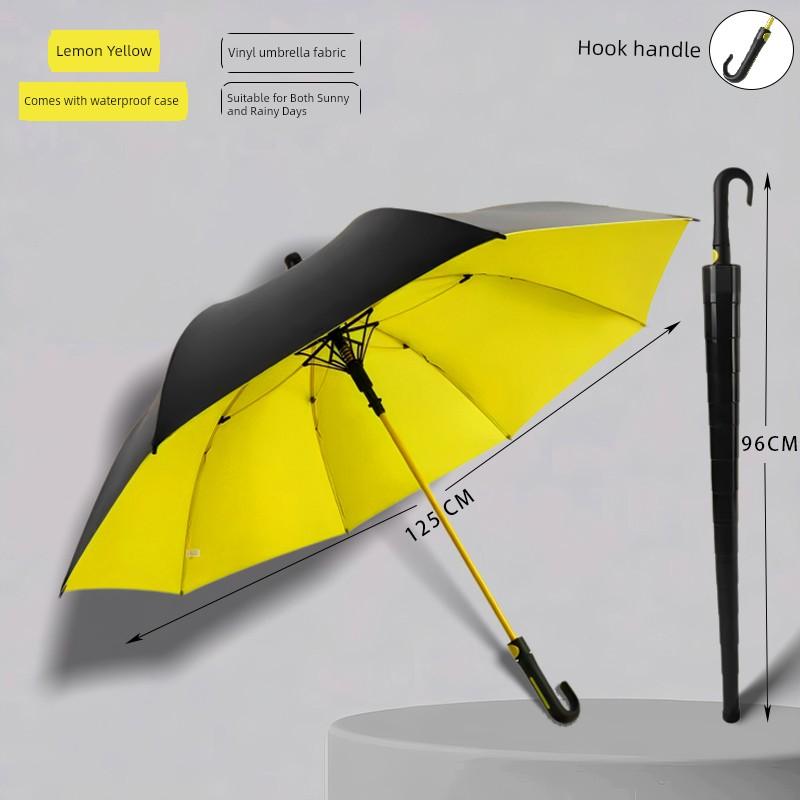 Umbrella Is Enlarged, Thickened, Reinforced, and Specially Designed for Heavy Rain, Suitable for Three People, with Long Handle, Golf-Sized