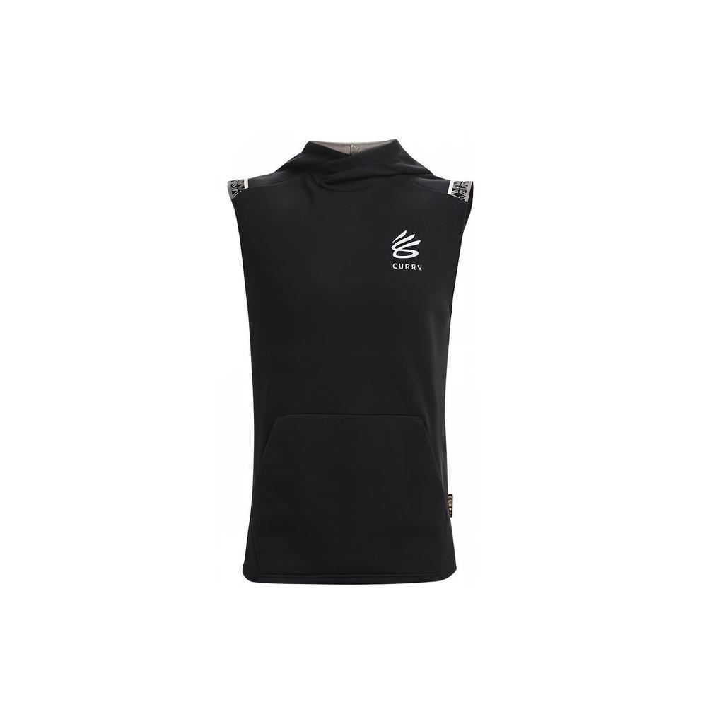 Under Armour Vestă cu glugă fără mâneci pentru baschet Curry Series Bărbați Topuri Negru 1366637-001