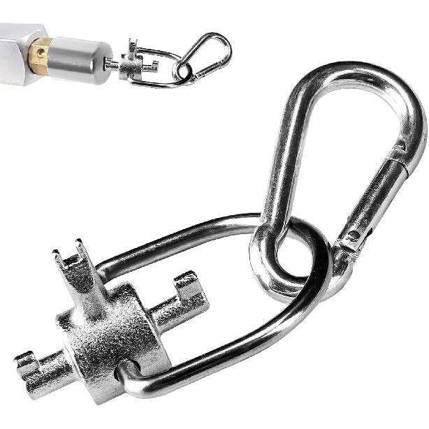 ELECTRAPICK 3-in-1 Hvac Locking Cap Key for Refrigerant, Hvac Multi Key Tool for Hvac 410a & R22, Universal Locking Cap Key for Refrigerant, Hvac Key