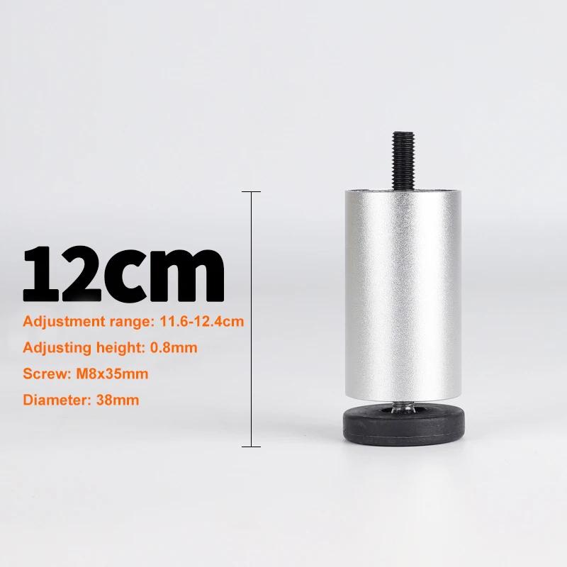 4 Stück verstellbare Möbelfüße M8 Aluminiumlegierung Tischbeine für TV-Schrank, Kleiderschrank, erhöhte Kühl-, Waschmaschinenfüße