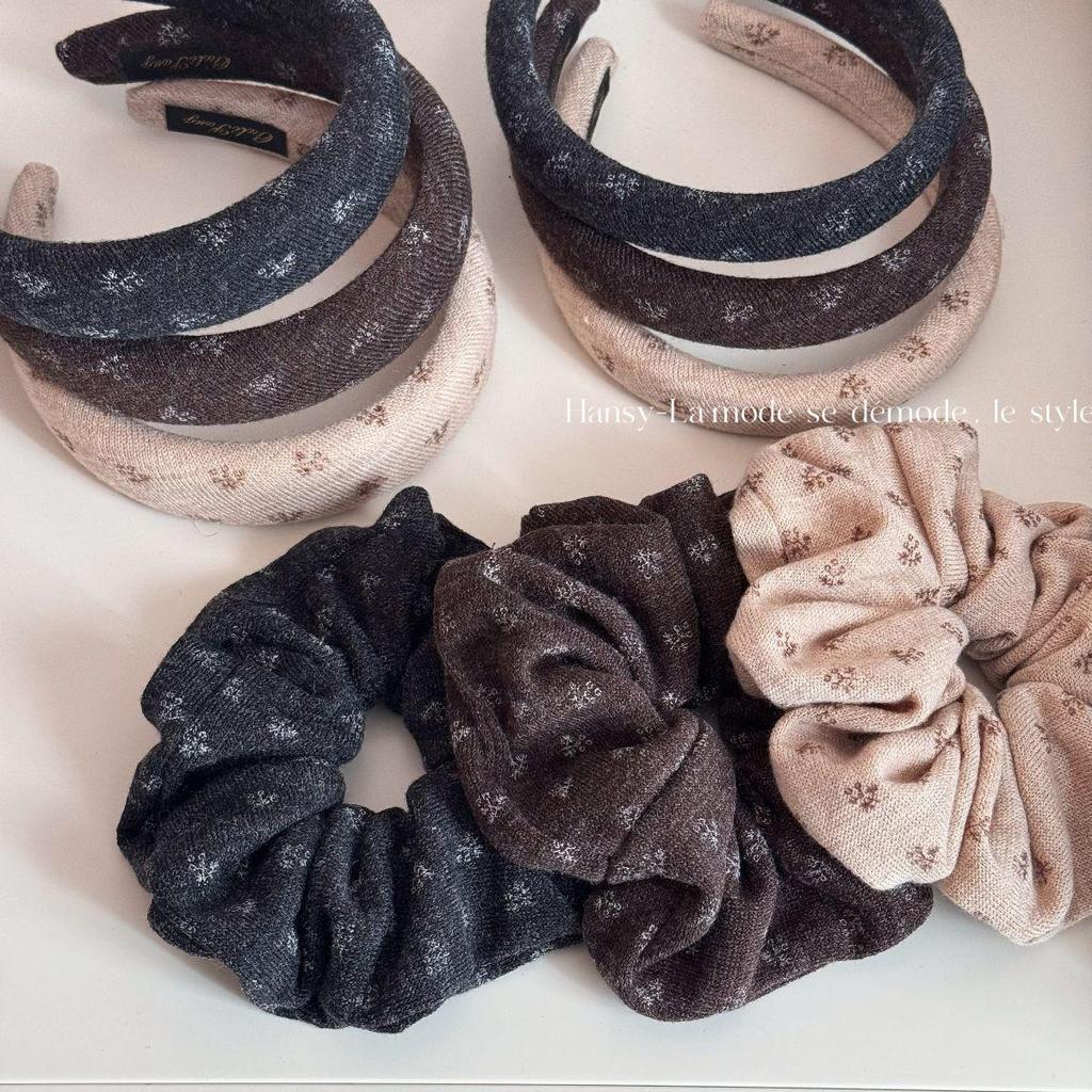 Blumen-Stoff-Stirnband mit Schwammkopf für Herbst/Winter - Elegantes Damen-Haaraccessoire