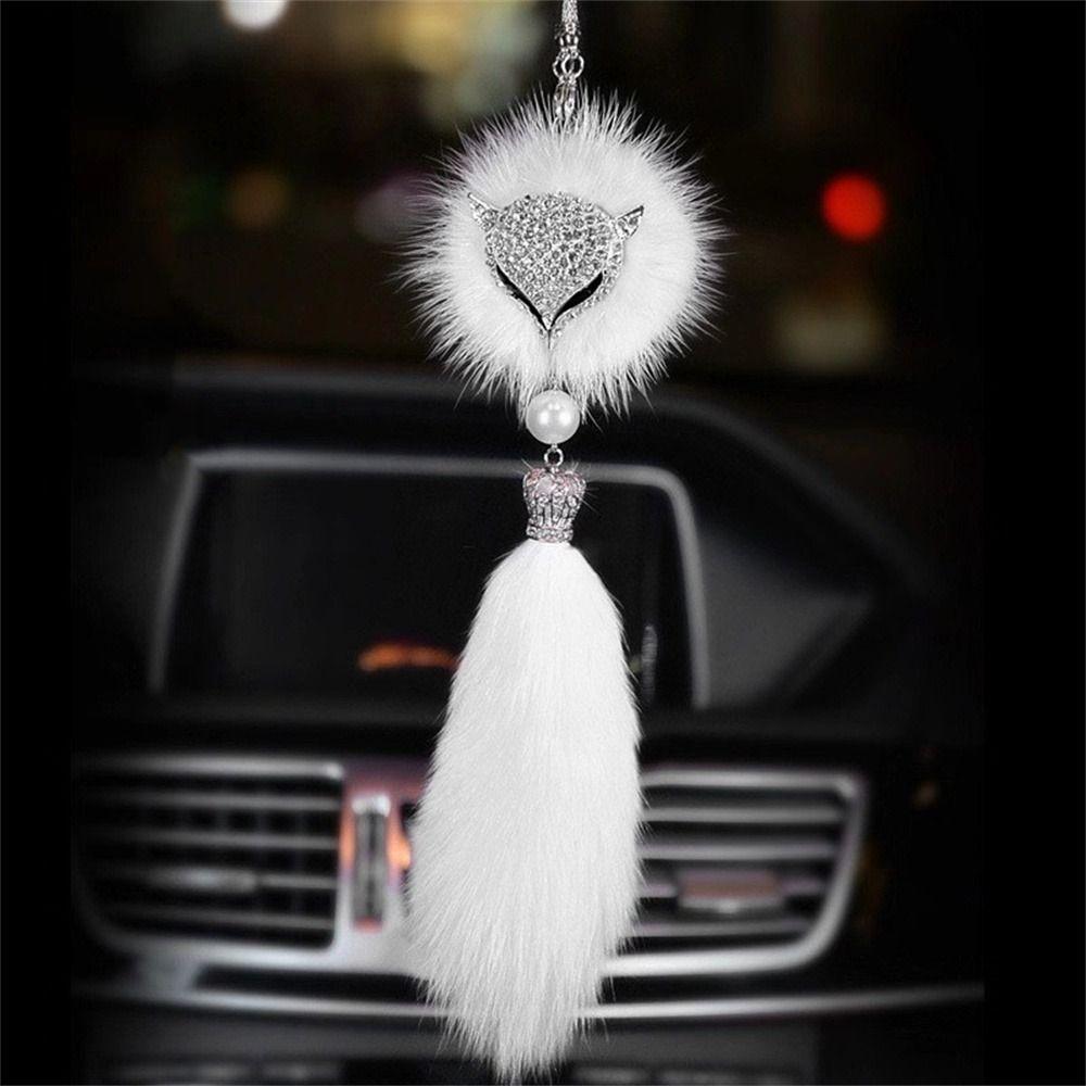 Crystal Car Hanging Ornament Animal Craft Rearview Mirror Pendant Fashion Car Pendant  Women Girls