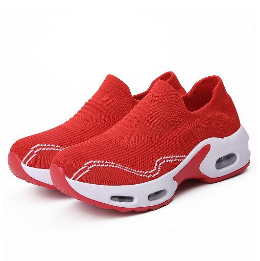 

Легкая спортивная обувь с воздушной подушкой и сетчатым верхом, удобная, дышащая, мягкая, походная обувь для путешествий на открытом воздухе 43 красный