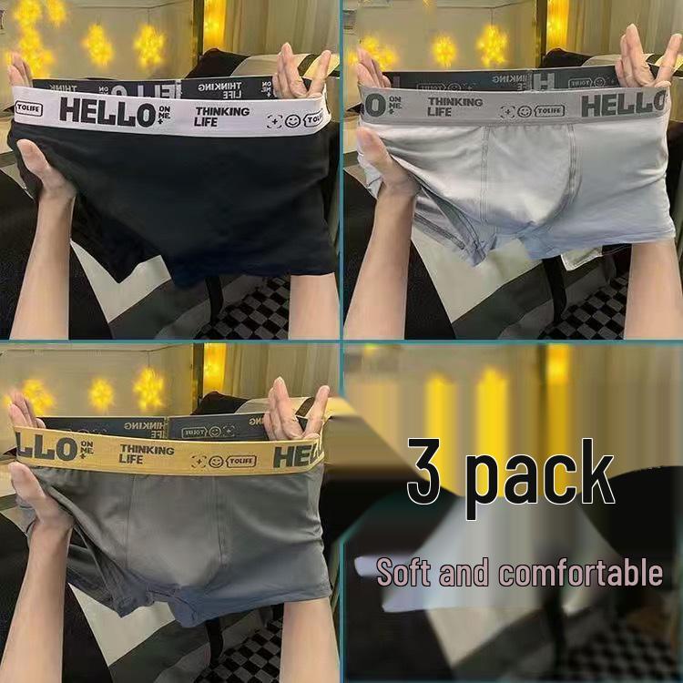 Trendy Men's Solid Color Boxer Briefs: Sexy, Breathable, Plus Size Sports Underwear