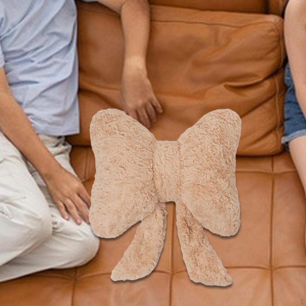 Bow Pillow Back Cushion Decorative Decoration Soft Sofa Throw for Bed Party Couch