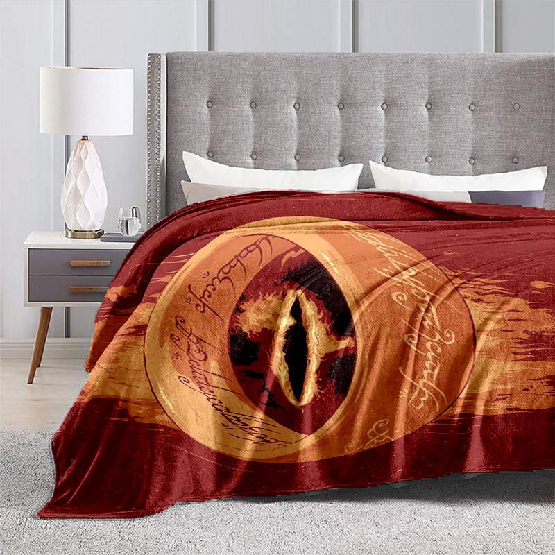 1pc One Ring to Rule Them All Cartoon Blanket,Portable Throw for Travel & Camping, All Season Cozy Blanket,Ideal Gift