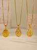 Qiong Yao 18k Gold-Plated Jesus Guardian Chain Necklace - Stainless Steel, Fashion Jewelry