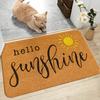 1 Hallo Sonne rechteckige Outdoor-Fußmatte, Polyester, maschinell hergestellt, waschbar, maschinenwaschbar, geeignet für die Haustür
