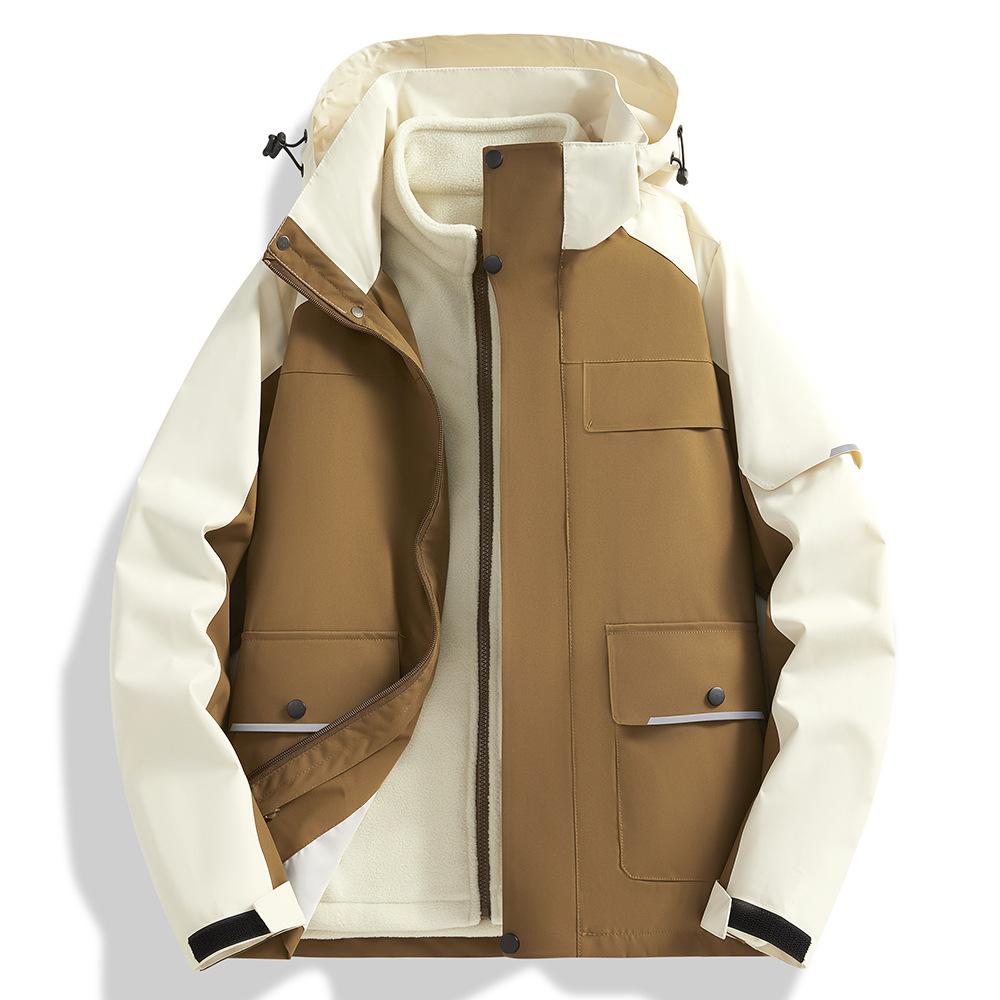 Winter Three-in-one Jacket Trendy Loose Handsome Casual Jacket