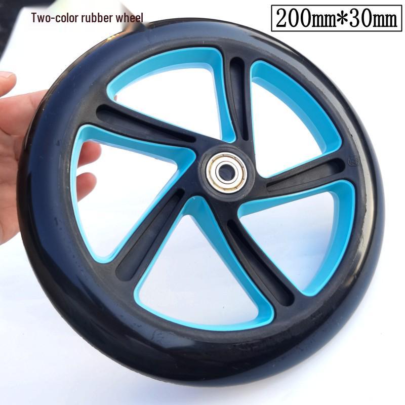 7-8 Inch PU Rubber Universal Silent Wheels for Scooters, Shopping Carts, and Wheelchairs