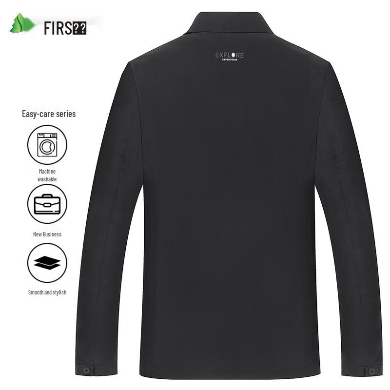 Shanshan Men's Windproof Wrinkle-Resistant Business Casual Lapel Jacket