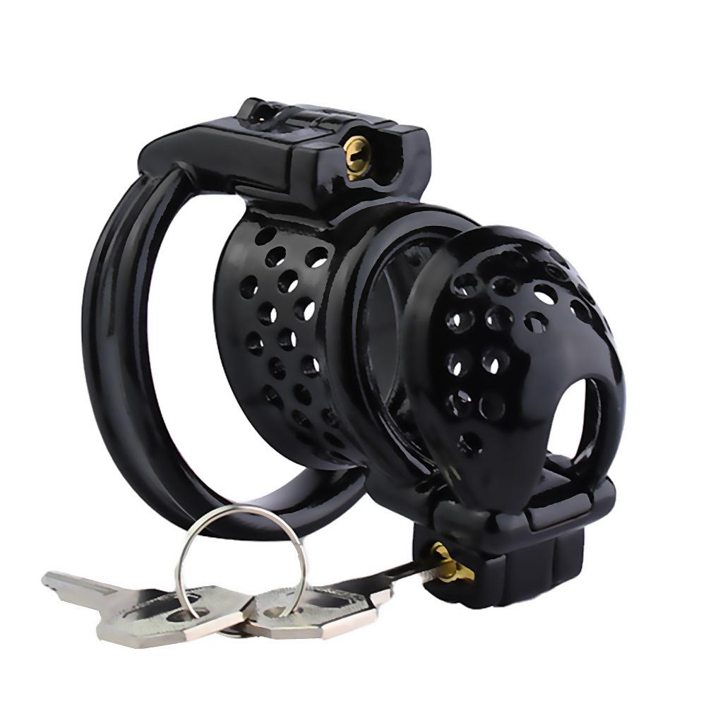 Men's Resin Chastity Cb Lock Penis Gay Cuckold Sex Toys Double Lock BDSM