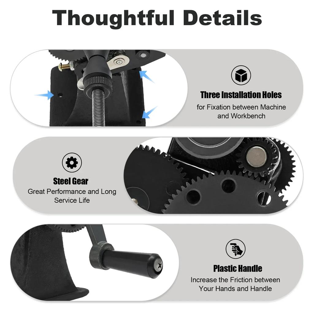 Steel Wheel Winding Machine, Manual Dual-Purpose Coil Counting Winder 0-99999 with Cast Iron Frame