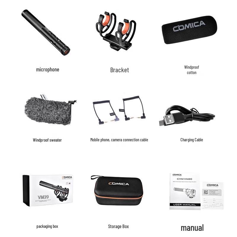 

COMICA VM20 Mobile & DSLR Vlog Condenser Microphone for Live Streaming Standard