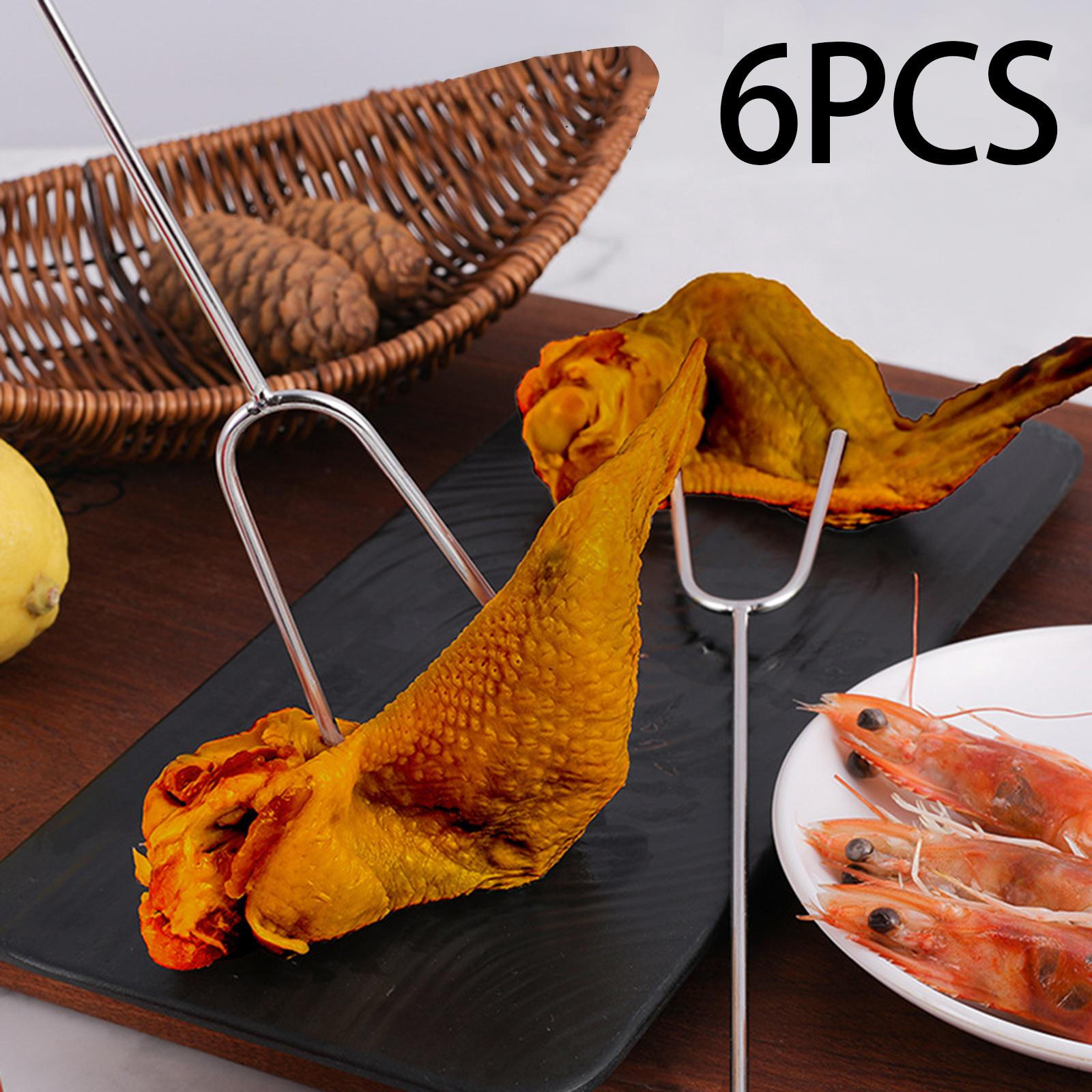 BBQ Fork Barbecue Meat Stainless Steel Portable Roasting Sticks Skewers for
