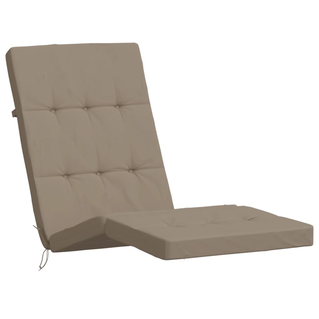 Lounge Chair Cushions 2 Pcs Taupe Oxford Fabric