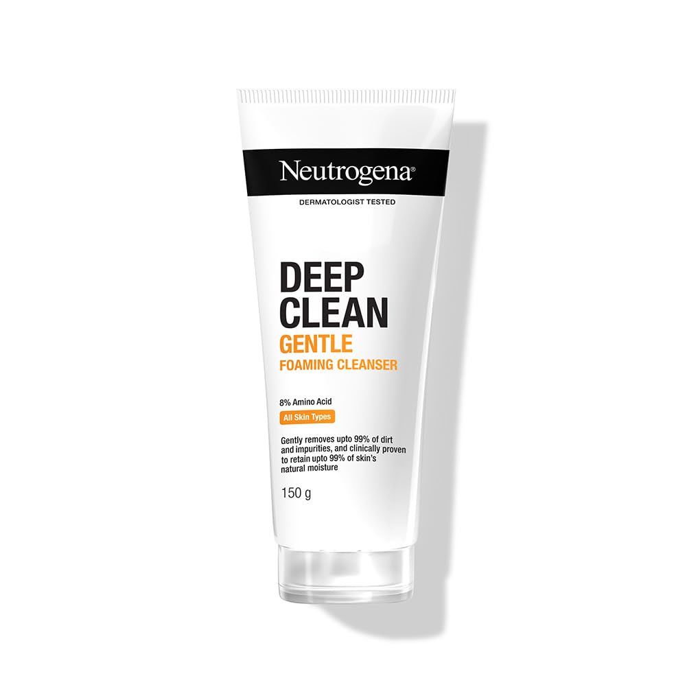 Neutrogena Deep Clean Foaming Cleanser 50g | Hydrating, non drying | Normal to Oily sensitive skin | Anti pollution facewash