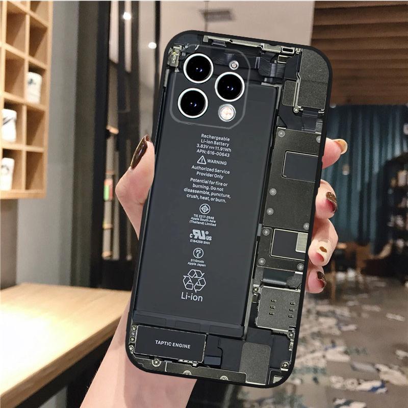 Husa de telefon pentru iphone 14 13 12 11 Pro Max XS XR X 12mini 14 Plus SE Baterie Placa de baza Placa de circuite Husa telefon mobil Funda