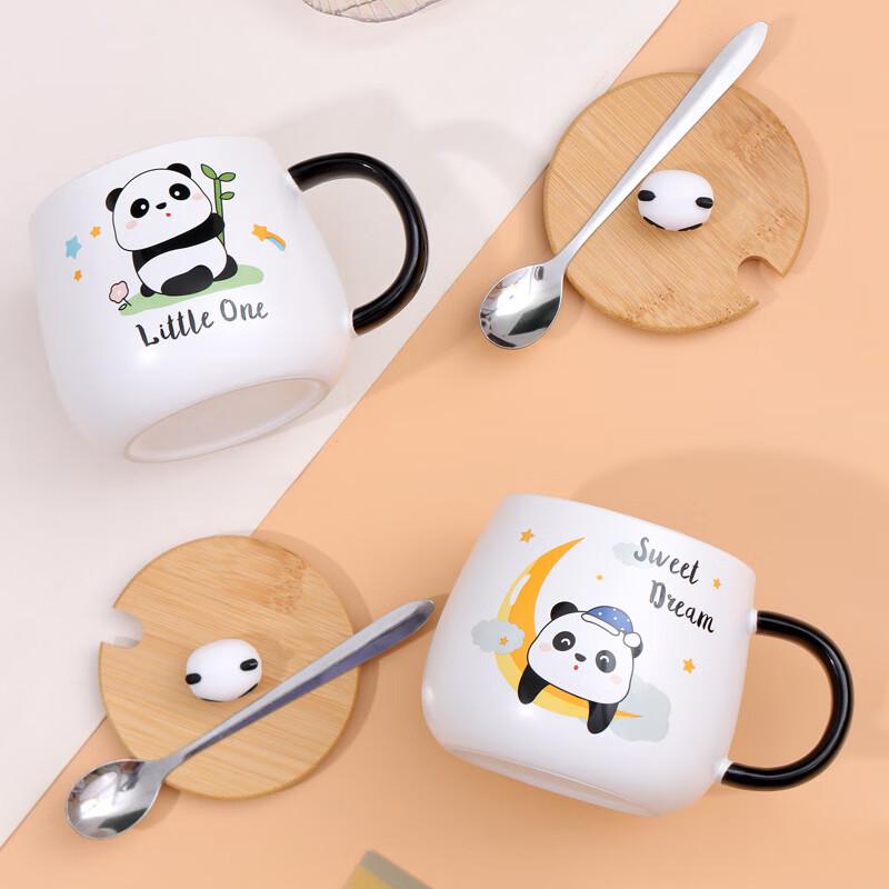 Changbaosen Little Guy Ceramic Mug with Lid and Spoon