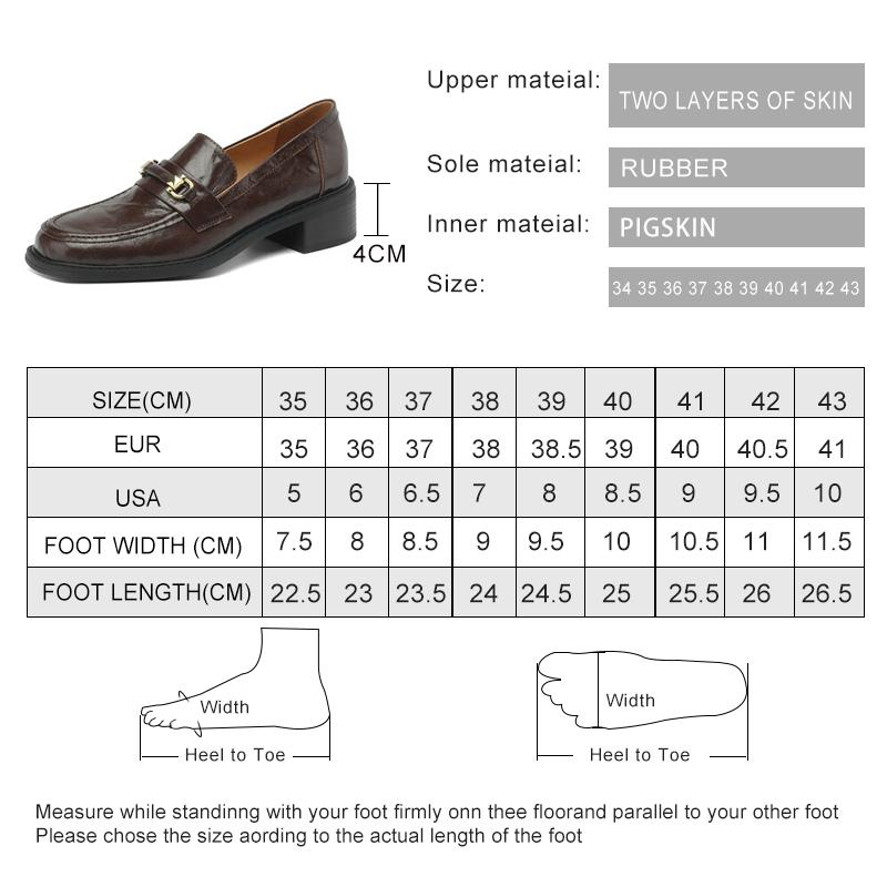 Fashion AIYUQI Loafers Women Square Toe 2024 New Genuine Leather Ladies Shoes Slip-on Vintage Buckle Classic Spring Shoes Women