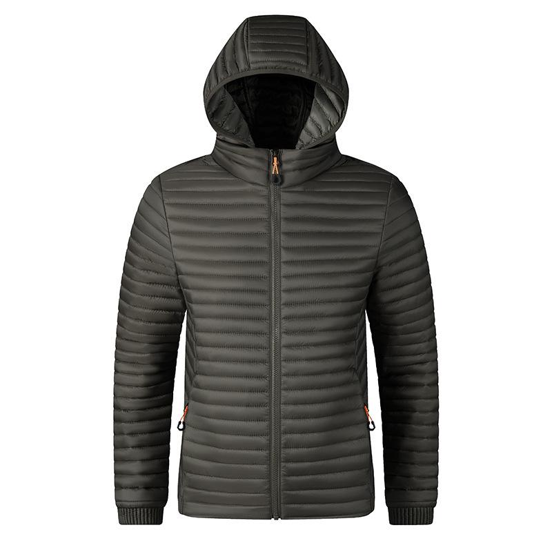 

Мужская зимняя клетчатая хлопковая куртка - Утепленная пухом, с ребристым дизайном 4XL армия зеленый