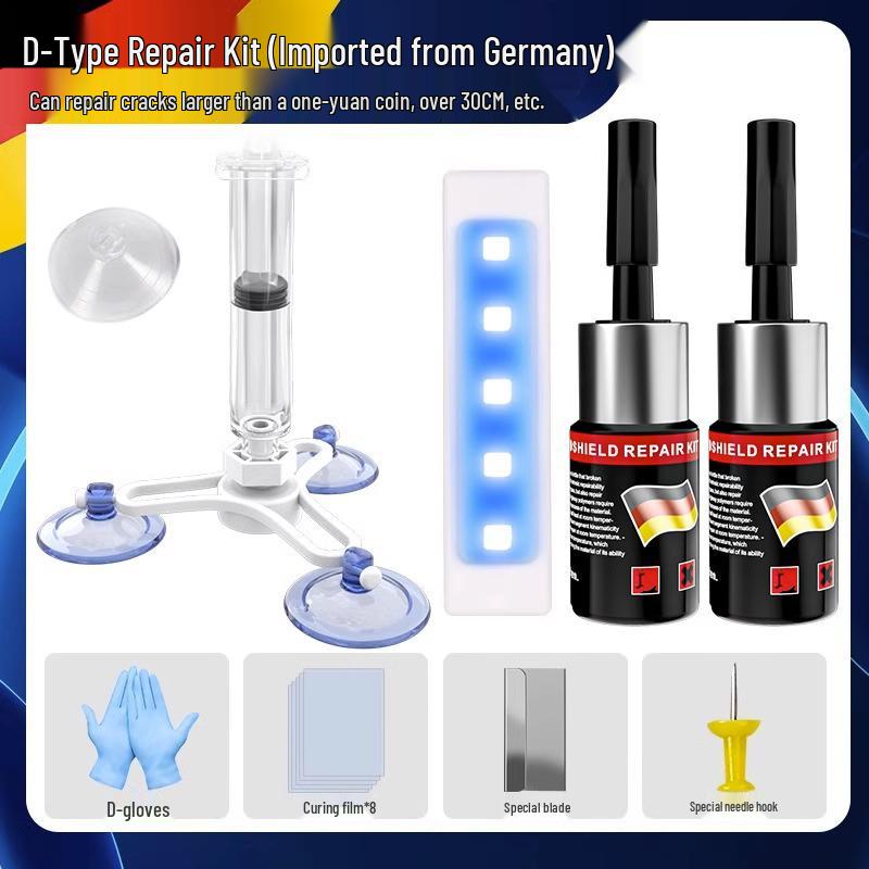 Windshield Repair Liquid for Cracks, Fissures & Scratches - Traceless Damage Restorer