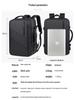 High-End Leather Film Water-Repellent Business Backpack with Large Capacity