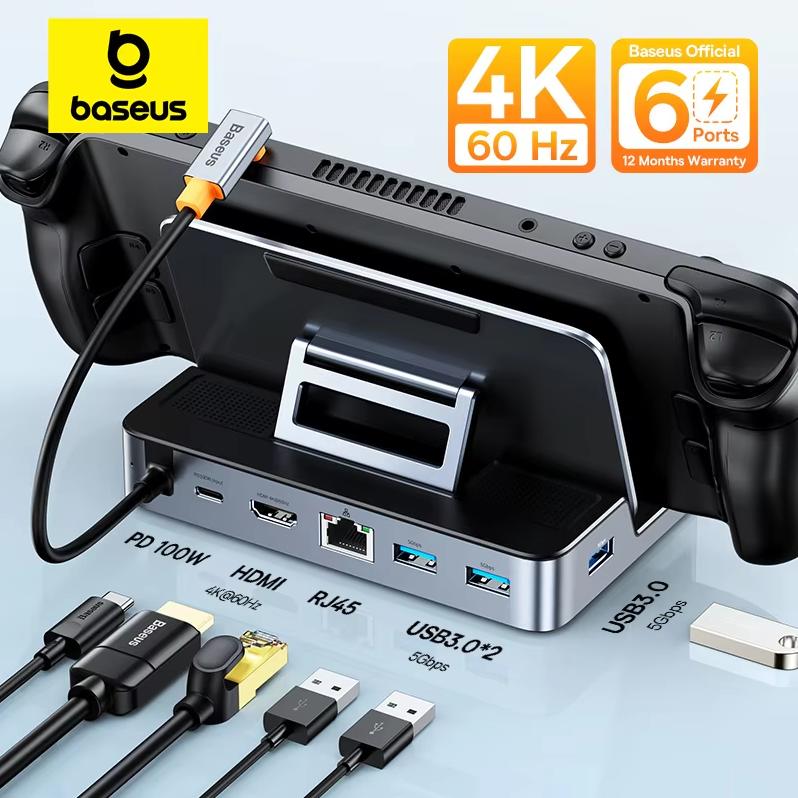 Baseus SteamDeck docking station Type-C docking station USB-C to Gigabit Ethernet port HDMI adapter 4k60Hz