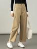 High-Waist Petite Tencel-Cotton Harem Pants for Women - 2025 Autumn Collection, Nine-Point Wide-Leg Casual Design