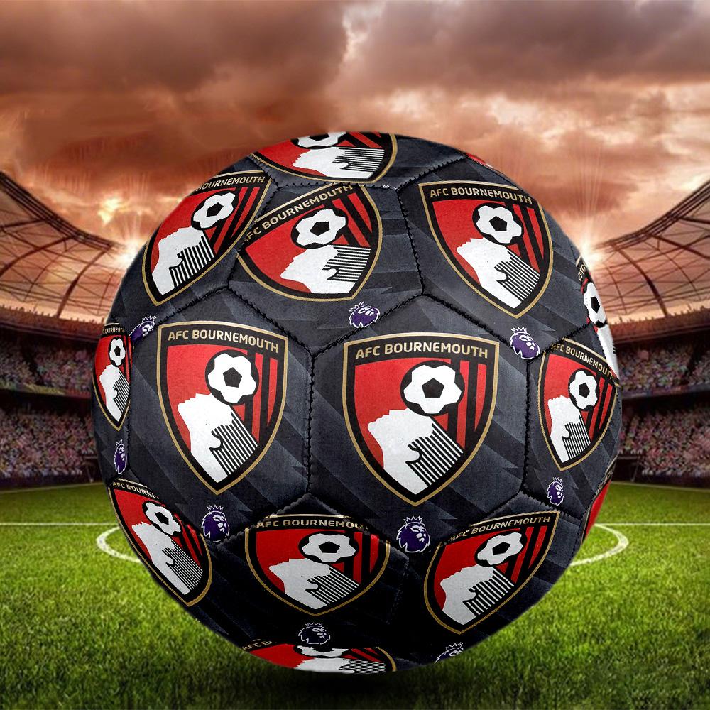 AFC Bournemouth Indoor Soccer Ball Size 5 Colorful All Ages Machine Stitched PVC Competition Ready Durable High-Bounce