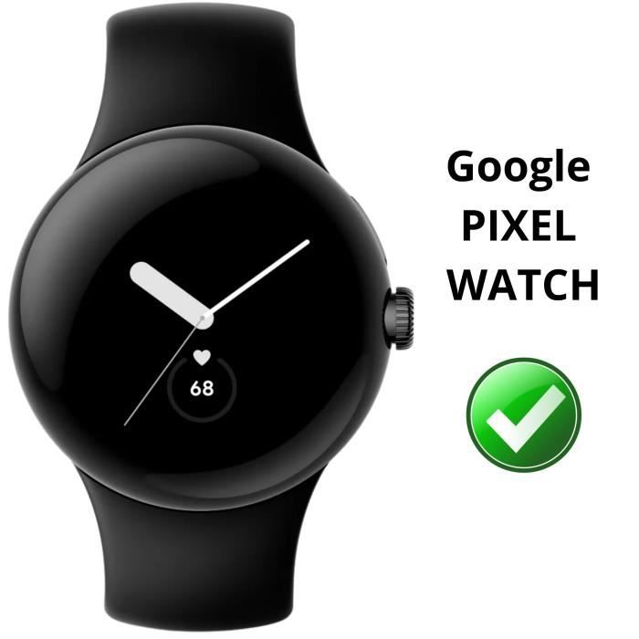 Coque compatible Google Pixel Watch - Protection rigide étui noir écran verre trempé Phonillico®