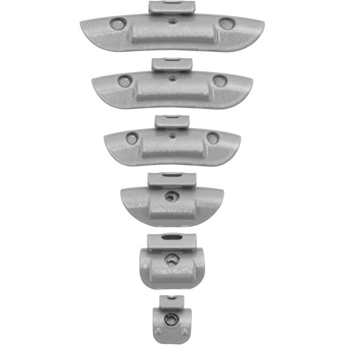 Poids à percussion - haskyy - lot de 225 - 5-30 g - zinc - revêtement plastique