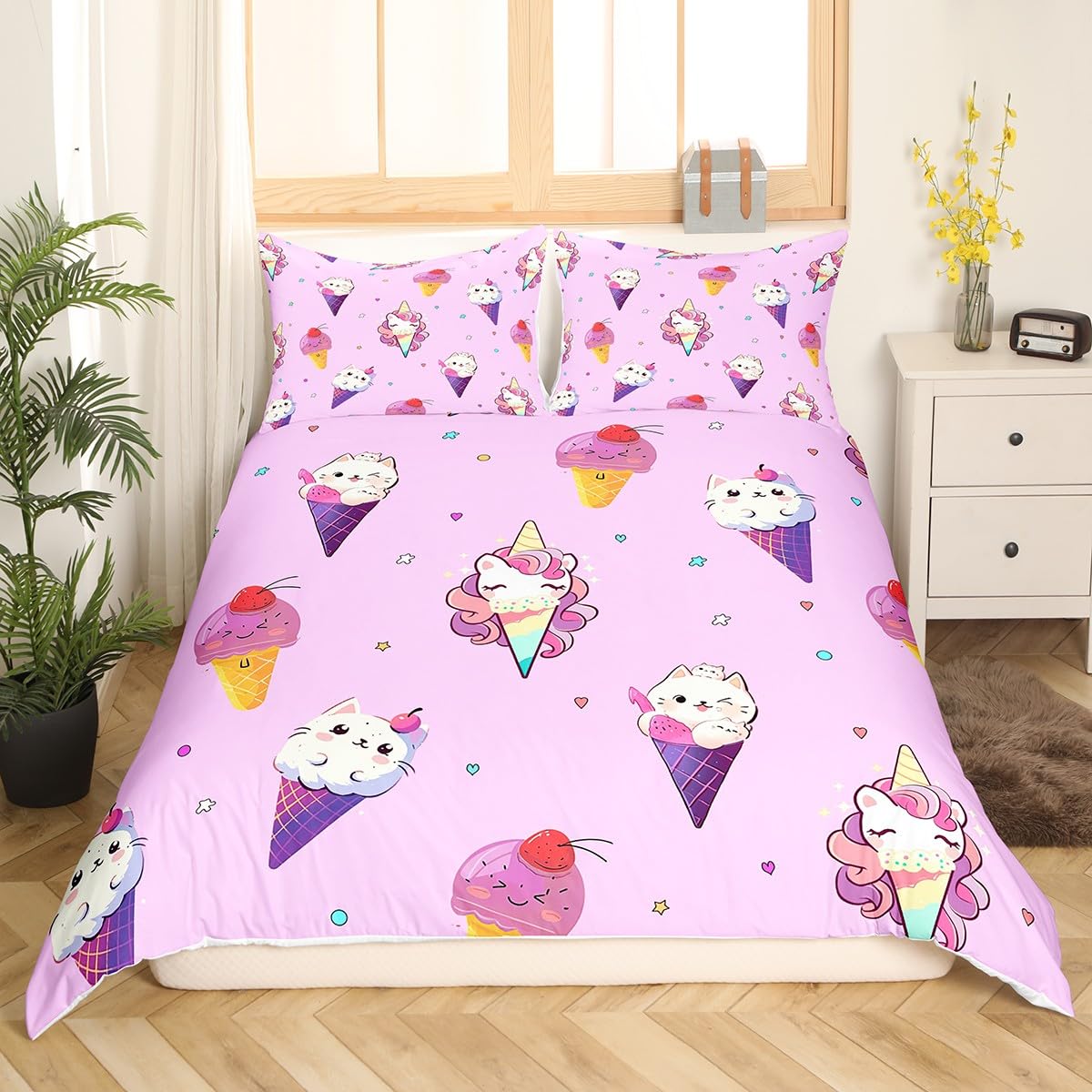 

Undersea Cartoon Pattern Duvet Cover Undersea Animal Adventure Quilt Cover For Teens Boys Girls Room Decor Bedding 3 Piece Set EU Single(135*200cm)3pcs