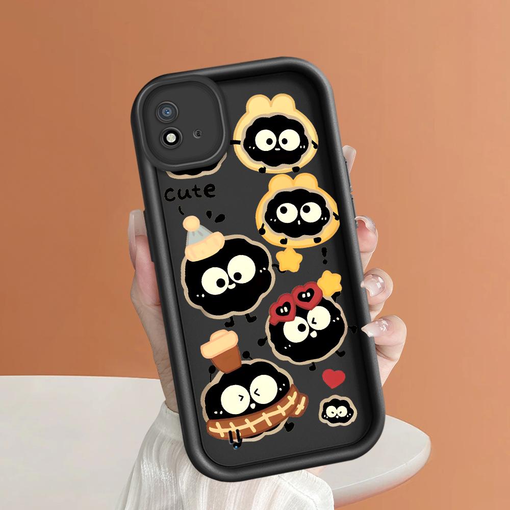 Měkký silikonový čtvercový žebříkový vzor tisku Pouzdro telefonu Plný kryt fotoaparátu Ochranné pryžové pouzdro odolné proti nárazům pro OPPO Realme