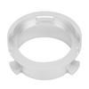 Kaffepulverring 51mm Aluminiumslegering Håndfri Doseringsrakt for Delonghi 9-serien 9335 9155 9355 9665 Sølv