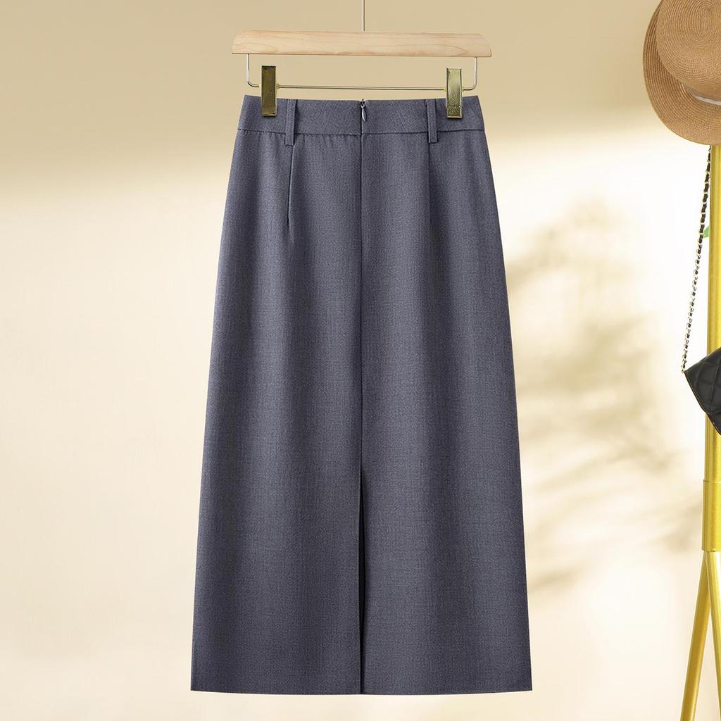 Damen hochtaillierter, schlankmachender Midirock für Frühling & Herbst 2025