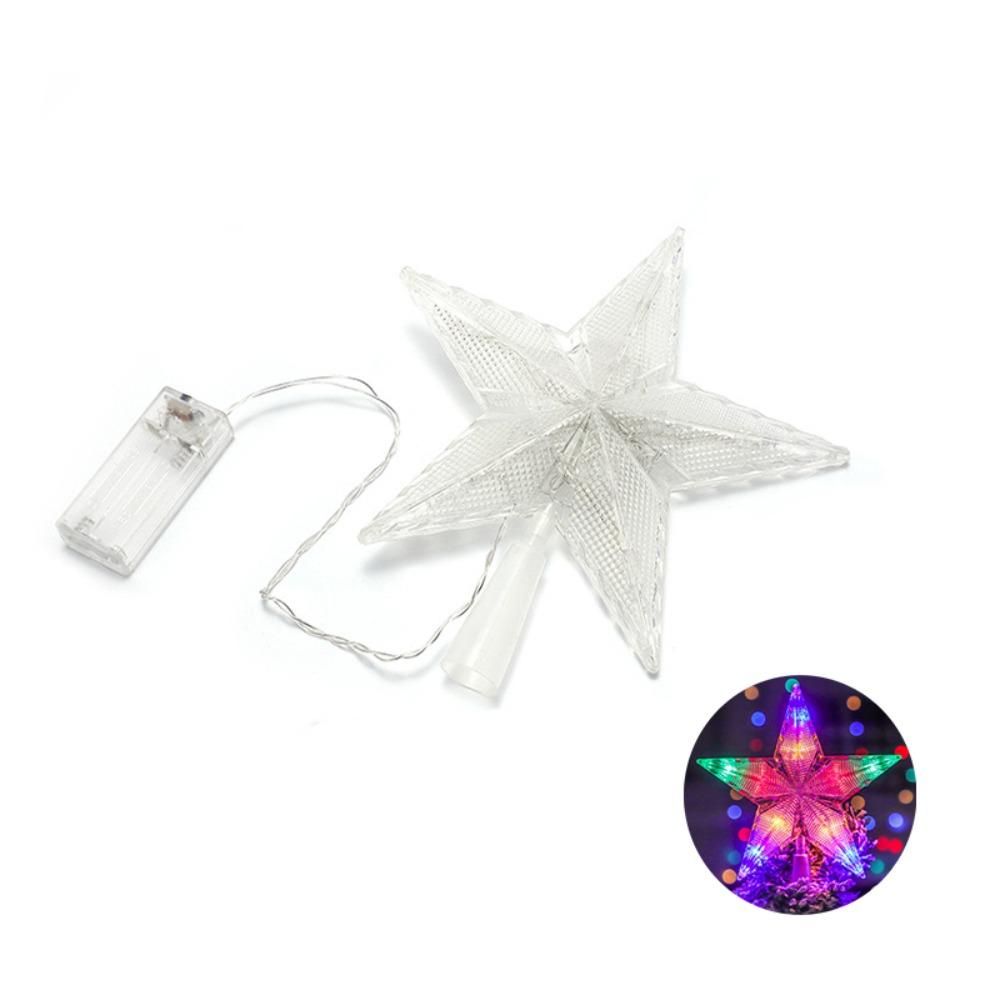 Glowing Christmas Tree Topper Star LED Xmas Atmosphere  Light  Gift