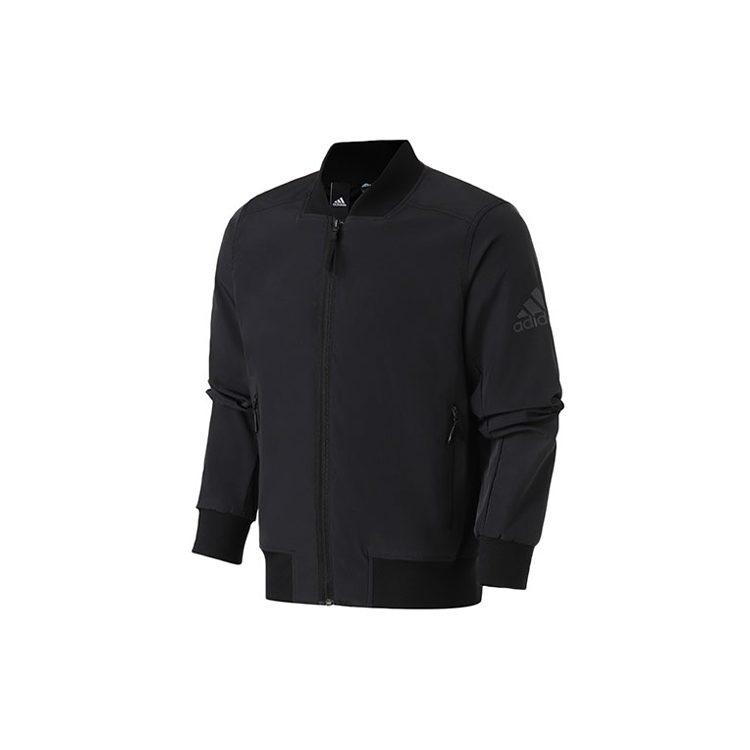 adidas Jackets Men's Black Baseball Collar Moderate Other DW4554