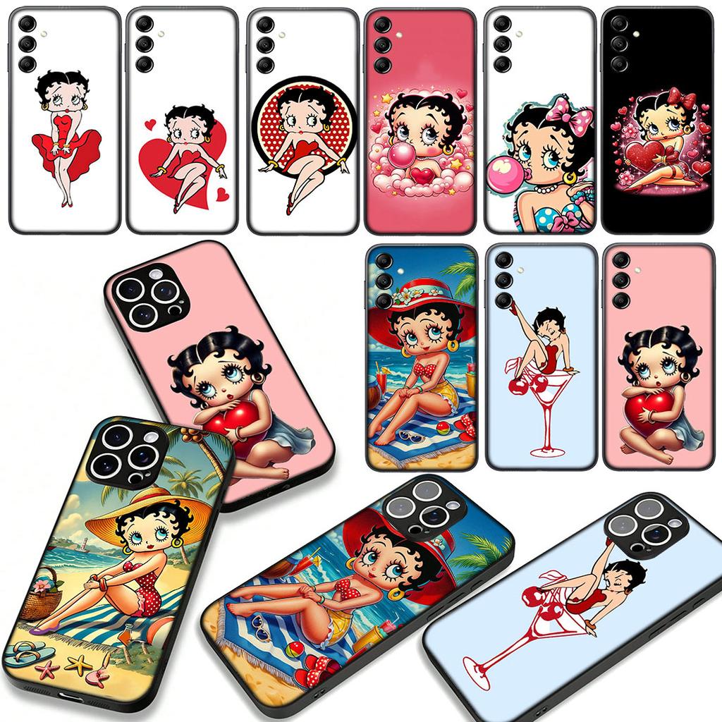 Anime B-betty Cartoon B-Boop Handyhülle Case für Apple iPhone 17 16 15 11 Pro XS Max XR 6 7 8 Plus + SE 2020 5 16E Hülle