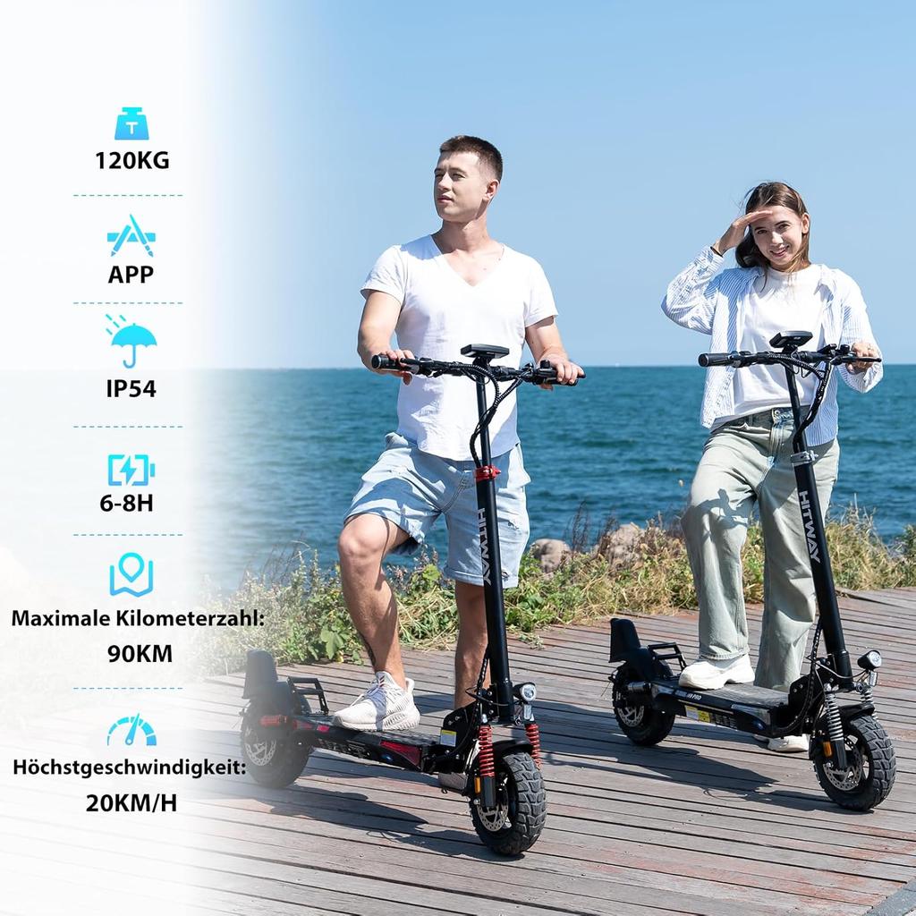 Trottinette électrique Tout-terrain R33 – 10 Pouces, Pliable, Autonomie 100 Km, 500W, Avec APP Et ABE