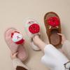 Women's Memory Foam Fuzzy Slippers Open Toe House Shoes Faux Fur Indoor Outdoor Slippers Anti-Slip Winter Warm Comfortable Plush Slippers for Women