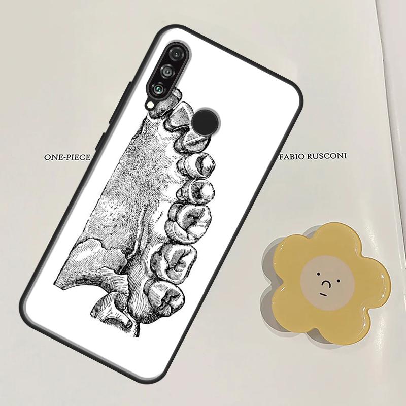 Dentist Tooth Pattern For Huawei Nova 11 9 10 SE Y60 Y70 Y90 Y61 Y91 Nova 3i 7i 8i 11i P20 P40 Lite P30 Pro Case