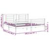 VidaXL Bed Frames with Headboard White Super King Solid Wood 3194717