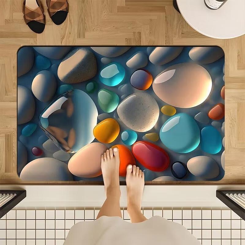 3D Pebble Diatomaceous Earth Bath Mat